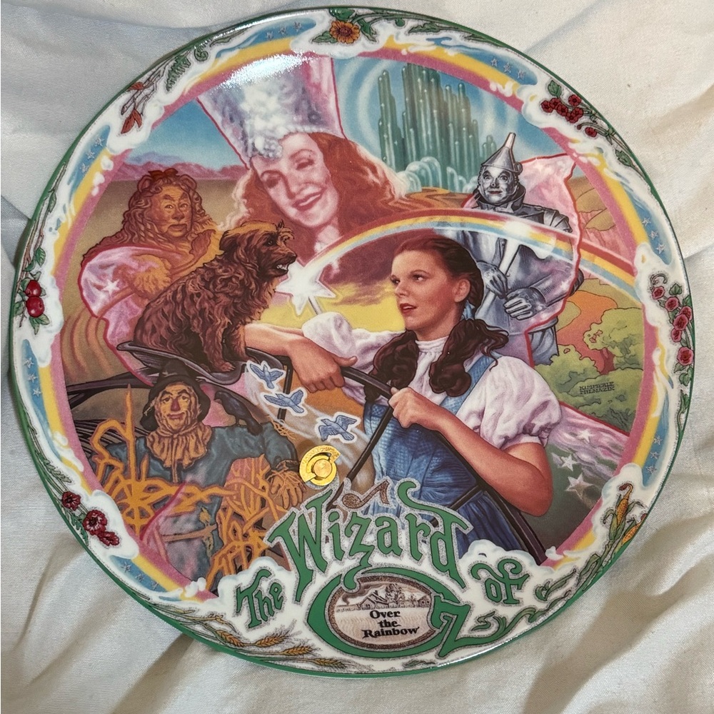 Vintage Wizard of OZ Collector Plate - Branford Exchange Wizard of Oz Plate